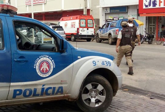 Durante tentativa de assalto, bandido atira em funcionário de lotérica em Brumado