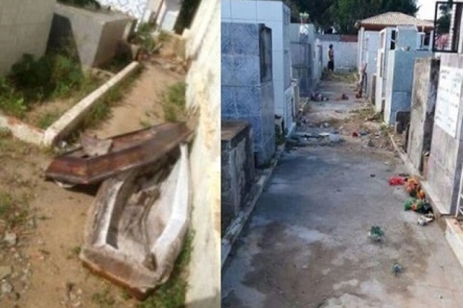 Caixão é violado e cadáver é levado de cemitério na Bahia