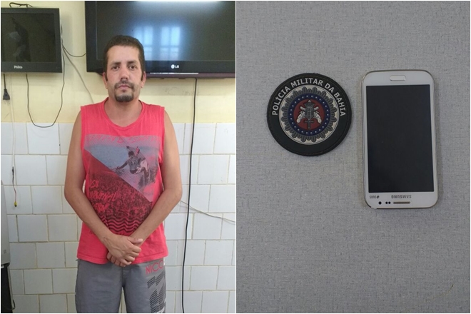 Homem furta aparelho celular de servidora e em seguida é preso pela Polícia