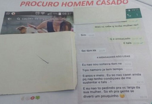 Mulher imprime e divulga por toda cidade conversa do WhatsApp do marido com outra