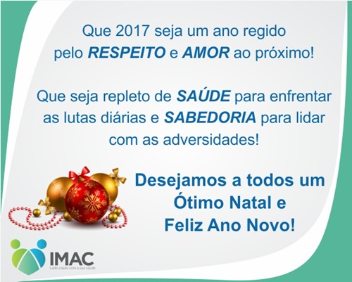 Mensagem de Natal do IMAC