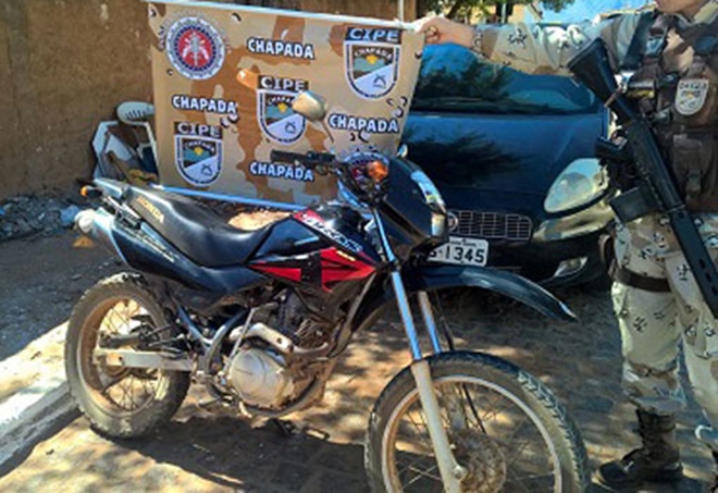 Livramento: Cipe Chapada apreende motocicleta com numerações de chassi e motor suprimidos