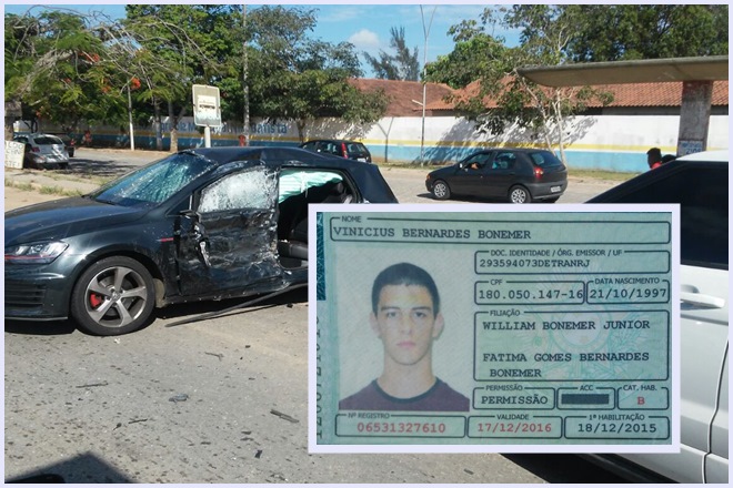 Filho de Willian Bonner e Fátima Bernardes se envolve em acidente com caminhão e ônibus